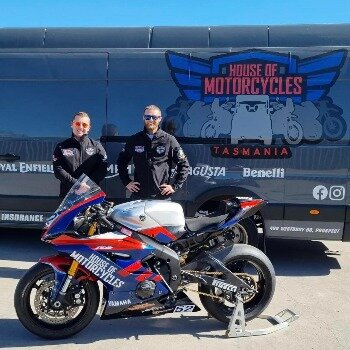 MITCH AND PATRICK WITH HOUSE OF MOTORCYCLE YAMAHA R6 image