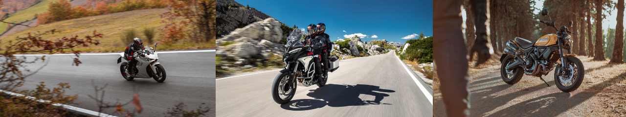 ducati bikes in various outdoors